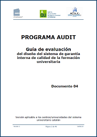 Portada de la Guía de evaluación del diseño de Sistemas de Garantía Interna de Calidad de la formación universitaria